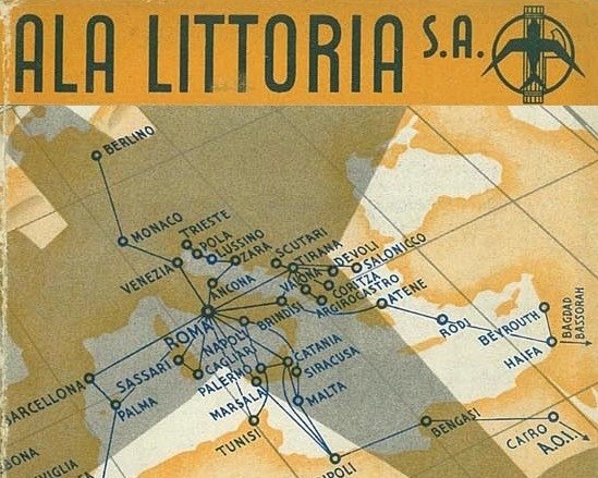 Linije zračnog prijevoznika "Ala Littoria"